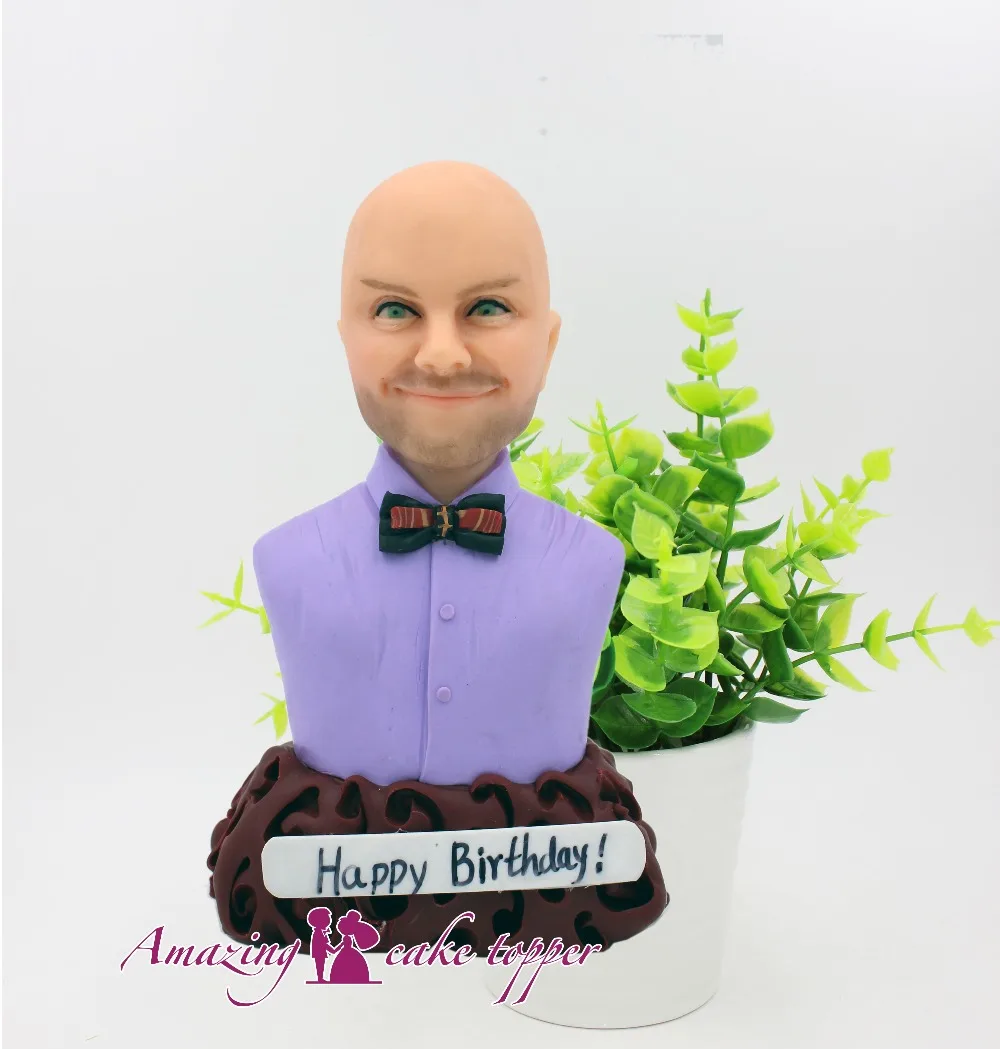 

2019 AMAZING CAKE TOPPER Uniform handsome guy Toys Custom Polymer Clay Figure From Pictures