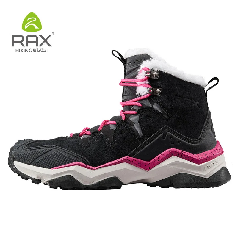 RAX/зимняя мужская туристическая обувь; зимние ботинки с меховой подкладкой; ботинки для охоты на открытом воздухе; водонепроницаемая обувь; Мужская обувь для альпинизма