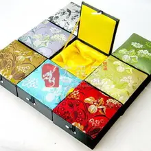 10 шт. китайский шелк ручной работы и деревянные коробки для браслетов 9*9*3 см