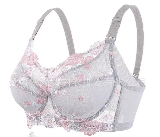 

flower 75-110 B C D E F G H cup plus size X Large size unlined Fbras Push up bras bra Lac brassiere women's lingerie underwear