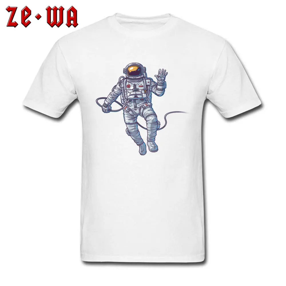 ASTRONAUT FLOATING IN SPACE ILLUSTRATION Men New Design Tops Shirt O Neck April FOOL DAY 100% Cotton T-shirts Street T Shirt ASTRONAUT FLOATING IN SPACE ILLUSTRATION white