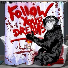 LzL Home Bear 3D Shower Curtain Creative Animal Pattern Bathroom Curtain Washable Polyester Fabric Funny Design Home Decor LzL Home Bear 3D Shower Curtain Creative Animal Pattern Bathroom Curtain Washable Polyester Fabric Funny Design Home Decor