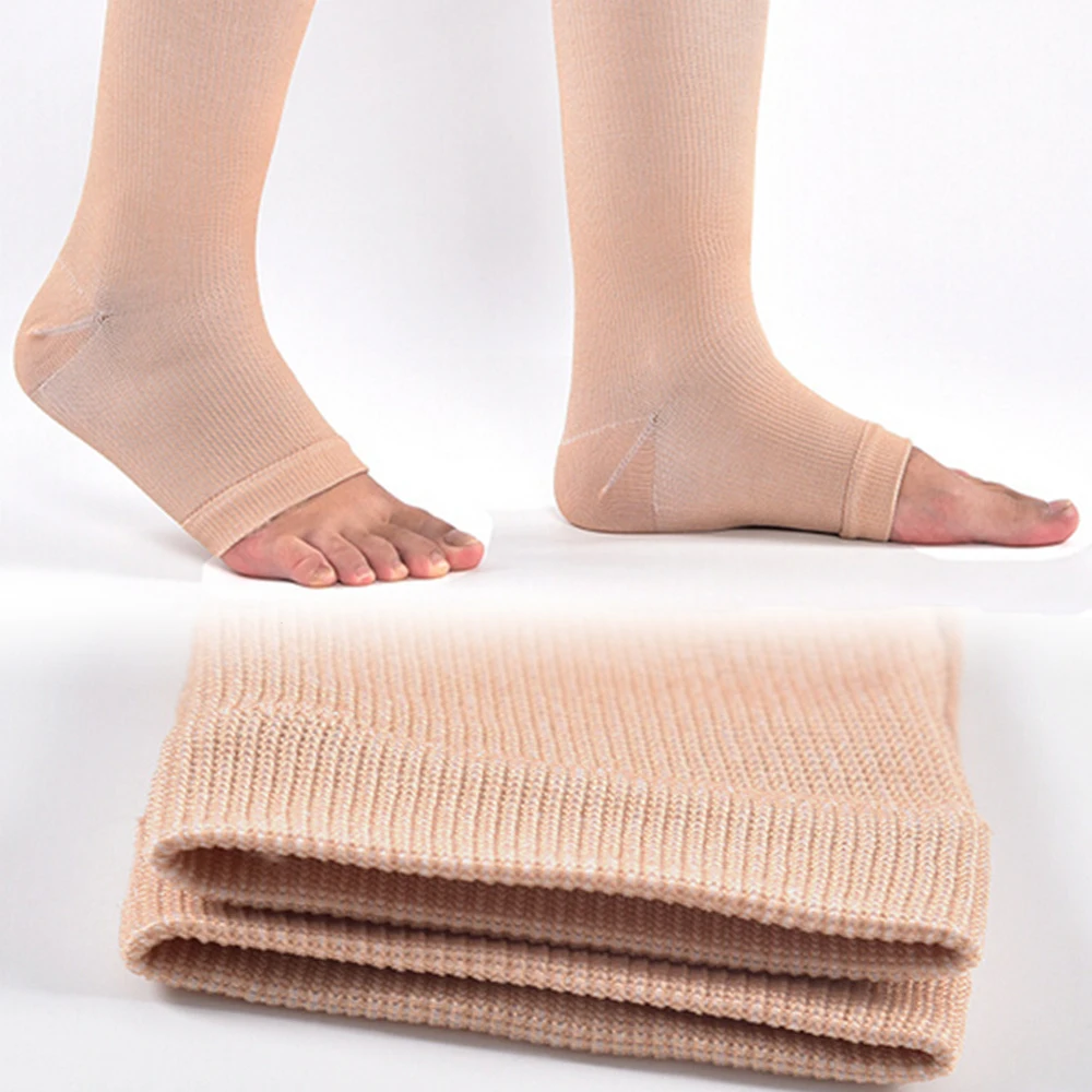 Unisex Women & Men Compression Stockings Zipper Leg Socks