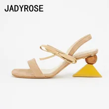 Замшевые сандалии для женщин абрикосового цвета; Летние свадебные туфли на высоком квадратном каблуке 7 см с ремешком сзади; женские сандалии с бантом-бабочкой; Sandalias Mujer; коллекция года