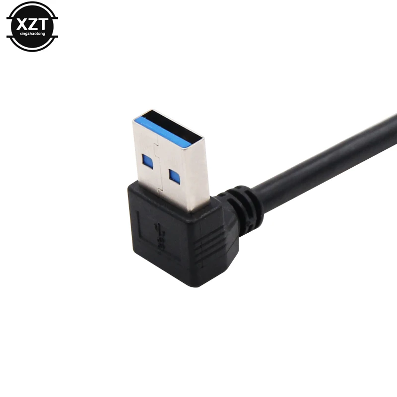 2 шт USB Стандартный 3,0 прямой угол 90 градусов Удлинительный кабель для мужчин и женщин адаптер Шнур до вниз угол