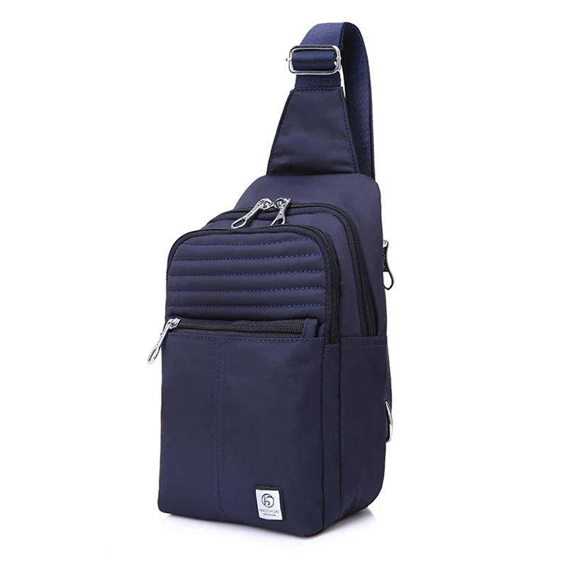 

Men Women Single Backpack Messenger Shoulder Bag Sling Day Pack High Quality Fashion Multi-Pocket Nylon Cross Body Chest Bag
