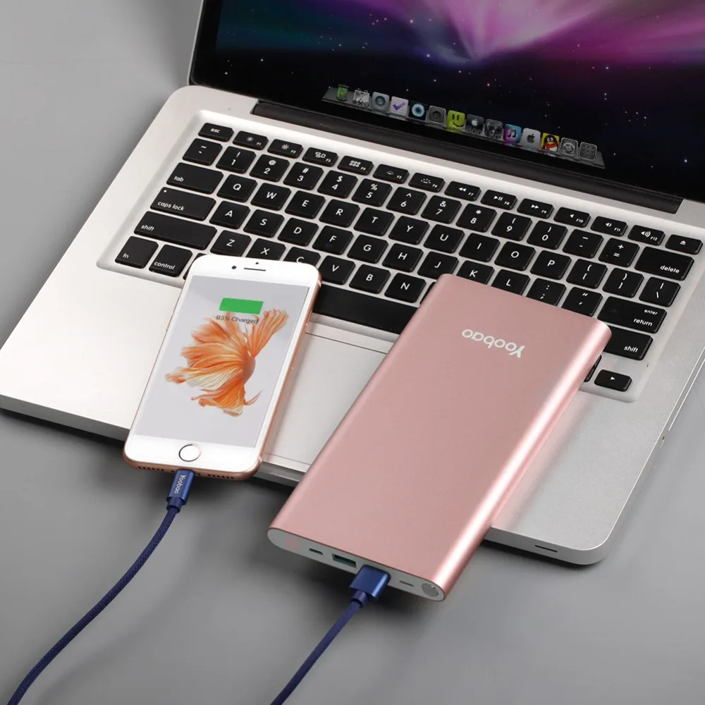 Yoobao A2 повербанк 20000mAh внешний аккумулятор с двойнымм портами выхода/входа литий