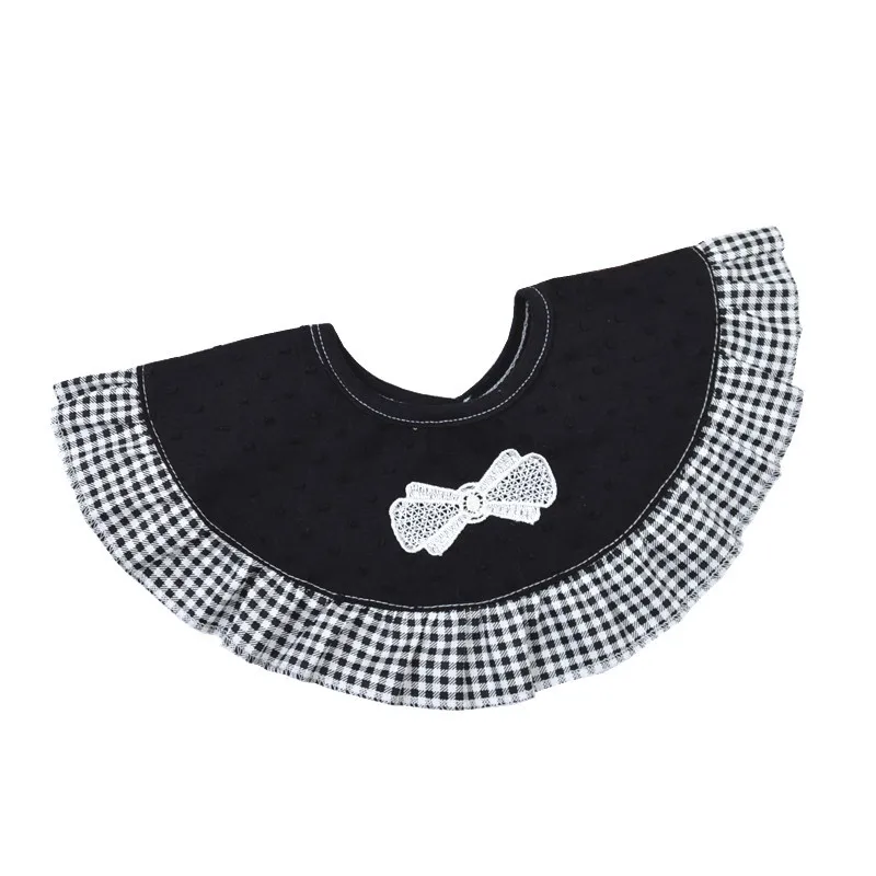 Ins Nordic Style Baby Girls Cotton Bib Waterproof Princess Court Lace Decorative Fake Collar Baby Burp Saliva Towel (3)