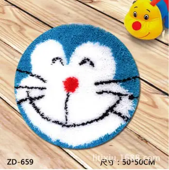 

diy Hot models coarse wool carpet embroidered pillow section of cross stitch embroidery handicraft Latch Hook animalMinions