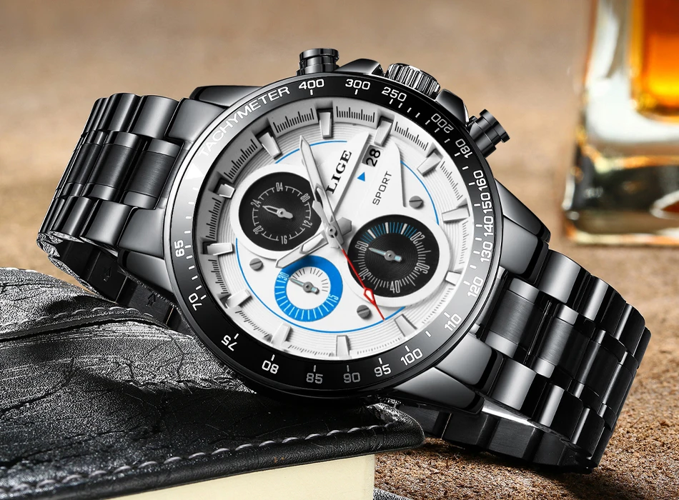 LIGE Для мужчин Спорт Кварцевые часы Для мужчин лучший бренд класса люкс Повседневное военные часы хронограф часы мужской моды Relogio Masculino Дата