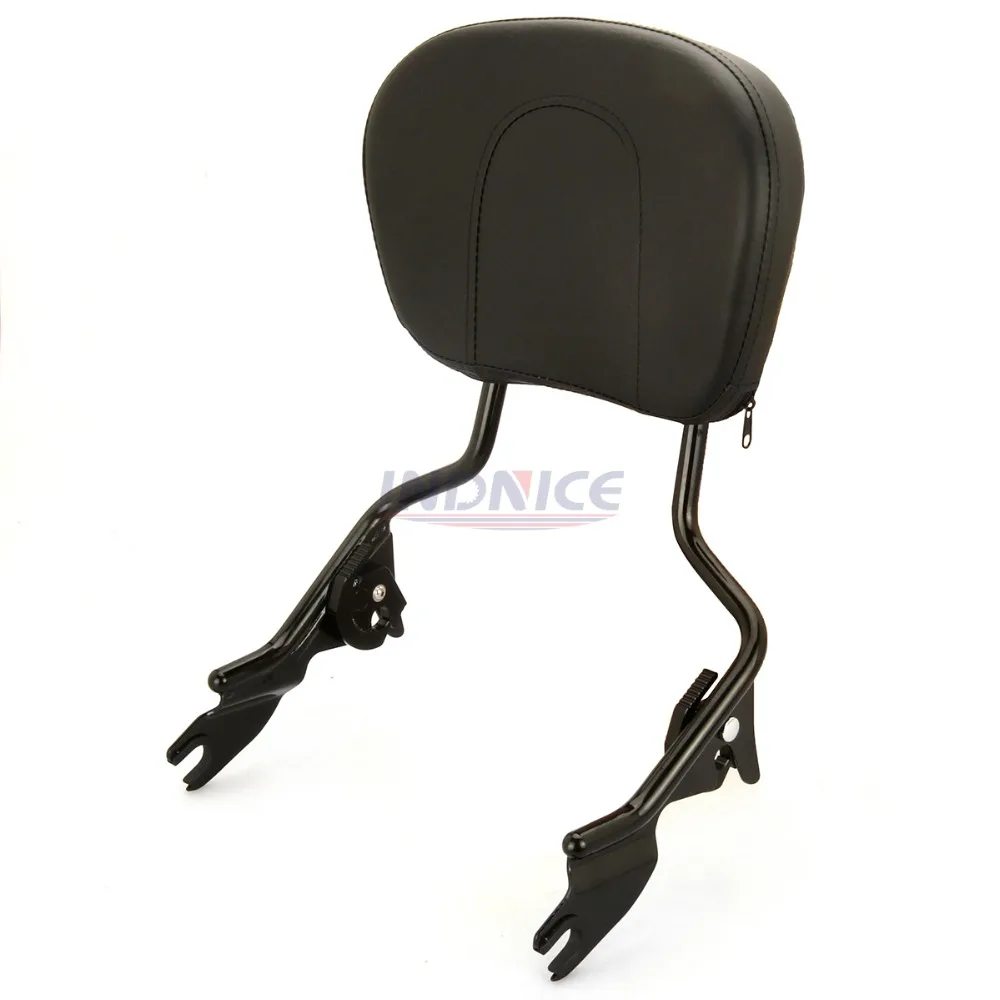 

Black Sissy Bar Upright Passenger Backrest with Pad for harley Touring Road King FLHR Glide Ultra 2009-2017