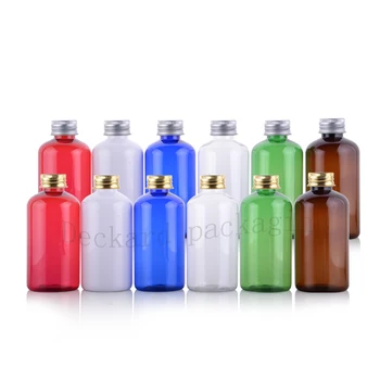 

220ml x 20 plastic bottle with bronze aluminum cap 220cc amber PET cosmetic liquid soap container Shampoo bottle lids