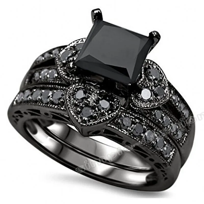 Fashion Jewelry 6mm Black zircon 5A Zircon stone 10KT Black Gold Filled