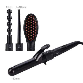 

4 Part Interchangeable Hair Curling Iron Machine Ceramic Hair Curler Multi-size Roller Professional Hair Styling Tool Set P40