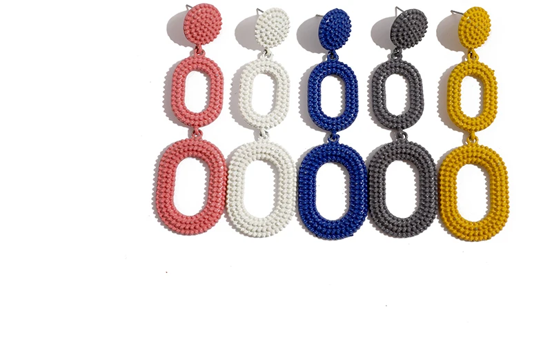Korean Style Drop Earrings Women Simple Circle 2018 Statement Earrings Hanging Long Fringe Earings Fashion Jewelry (5)