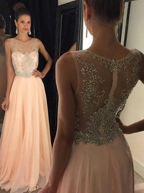Peach Colored Prom Dresses