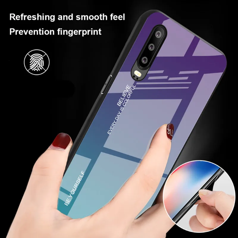 Градиентный чехол из закаленного стекла для Xiaomi mi 8 Lite A2 A1 x 3 9 Red 6 Pro 5 Plus 7 6A Note Pocophone