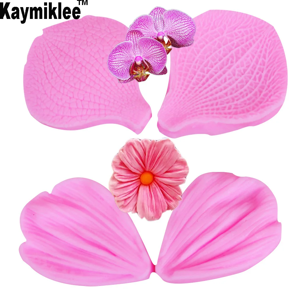 Kaymiklee M C083 2PCS Beautiful Phalaenopsis flower petal&daisy Flower
