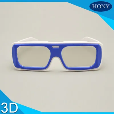 4 шт. Семейные пакеты пассивные кино 3D очки для LG 3D телевизоров, взрослый размер пассивные круглые поляризованные реальные D 3D очки - Цвет: Blue White Color
