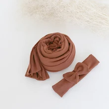 Эластичная вязаная пеленка новорожденных Джерси обёрточная бумага реквизит для фотографии пеленать одеяло слои реквизит фотосессии