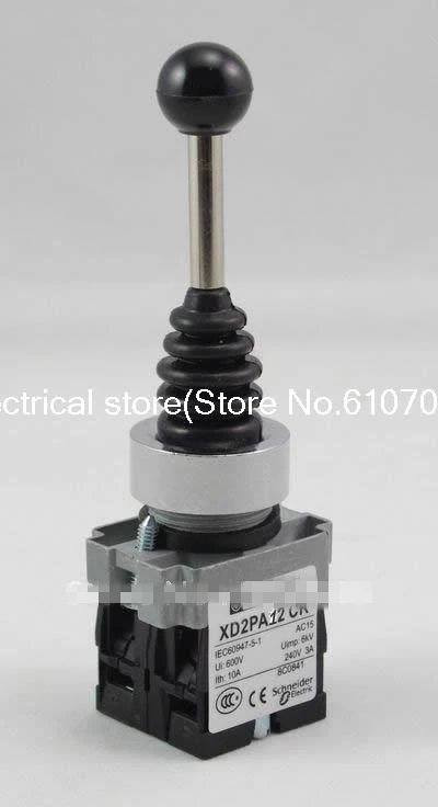 

XD2PA12CR 2NO 2Positions Latching Maintained Wobble Stick Joystick Replace Telemecanique