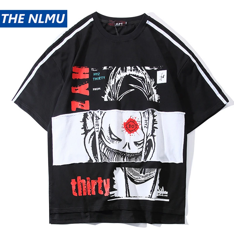 

Streetwear Patchwork T-shirts Men Women Hip Hop Cotton Couple tshirts Harajuku 2019 Summer Tops Tees HW100