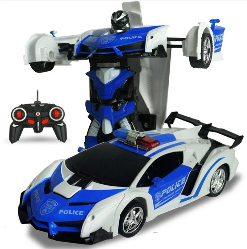 

jewedsr 7 styles19cm Rc car Transformers robot sports car model colorful lighting deformation car remote control children's toys