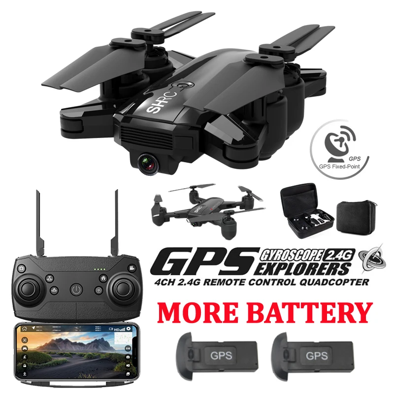 Складной Квадрокоптер с камерой 500 м HD FPV 1080P|Радиоуправляемые вертолеты| |