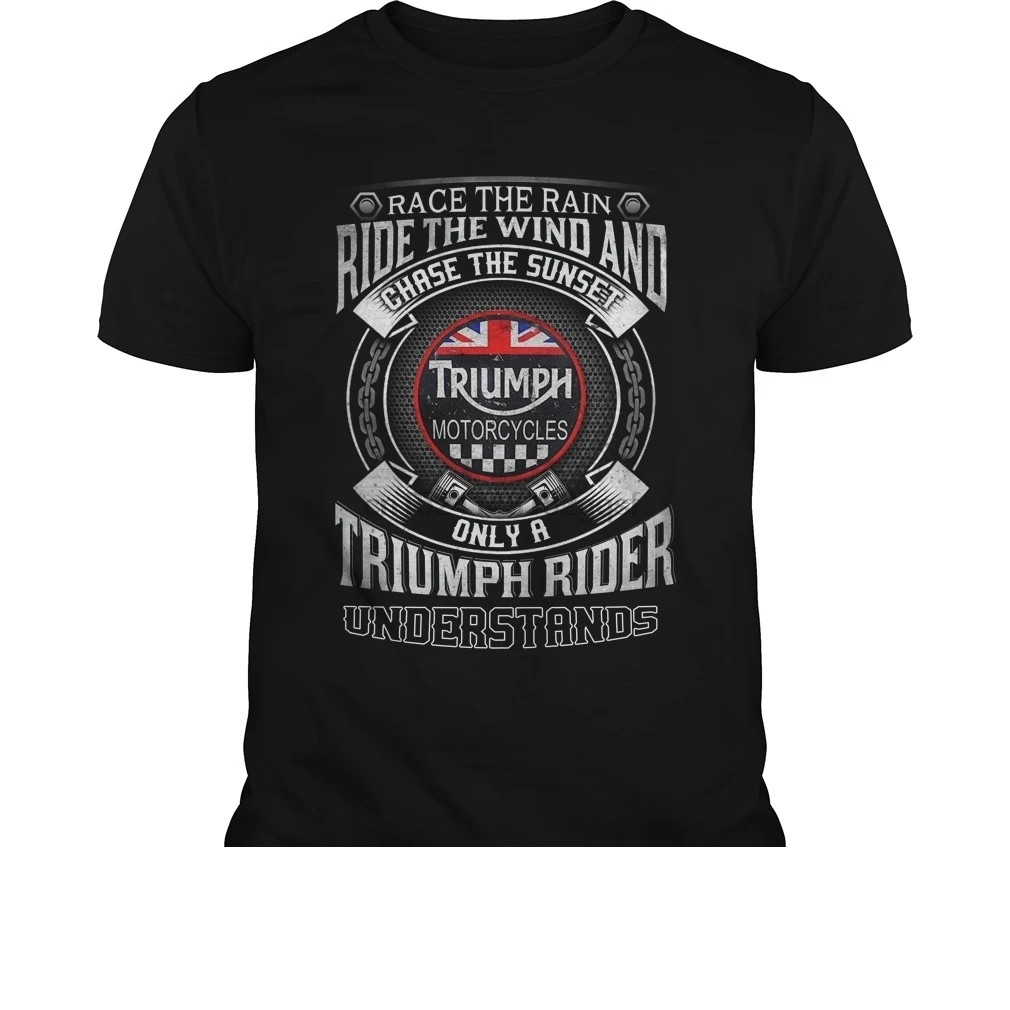 

100% t shirt 2018 Fashion men t-shirt 100% RACE THE RAIN TRIUMPH