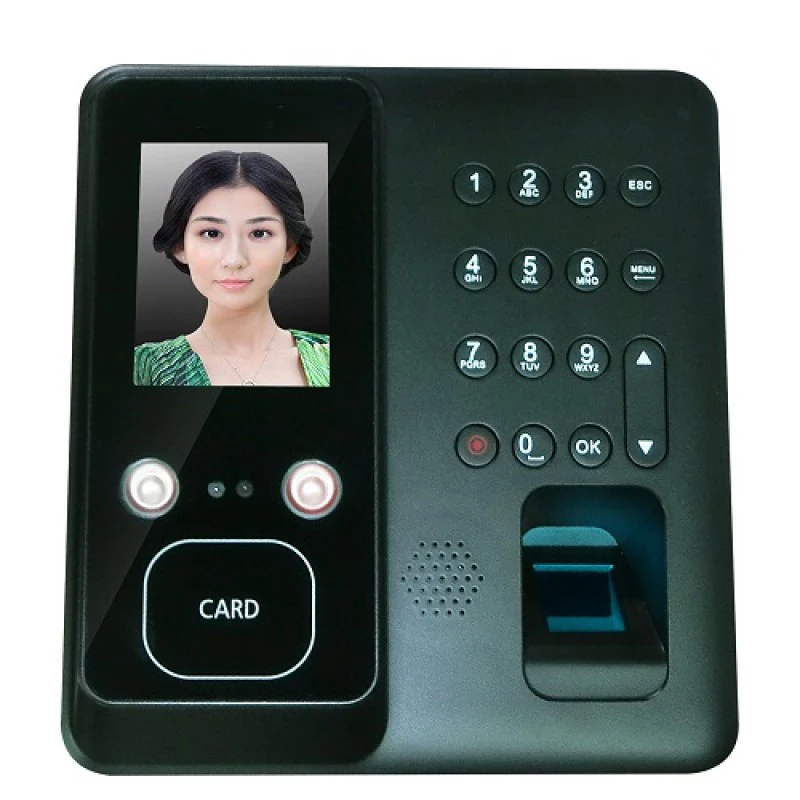 Face & Fingerprint Recognition Time Attendance Terminal with Art Facial Recognition Algorithm & Dual HD IR Camera in Dark Light_2
