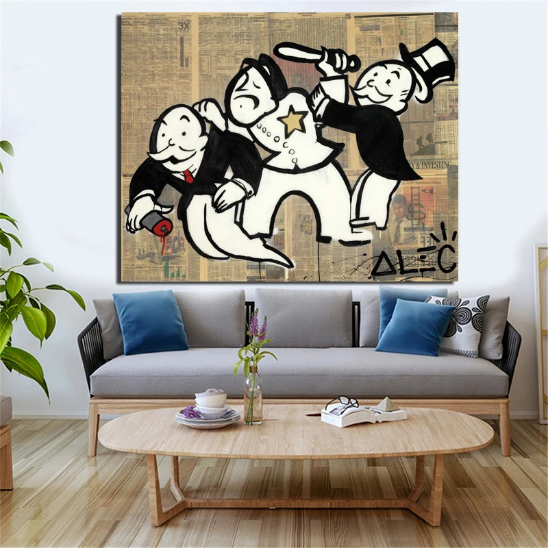 

Alec Monopoly Wallpapers Canvas Painting Prints Living Room Home Decor Artwork Modern Wall Art Oil Painting Posters Pictures Art