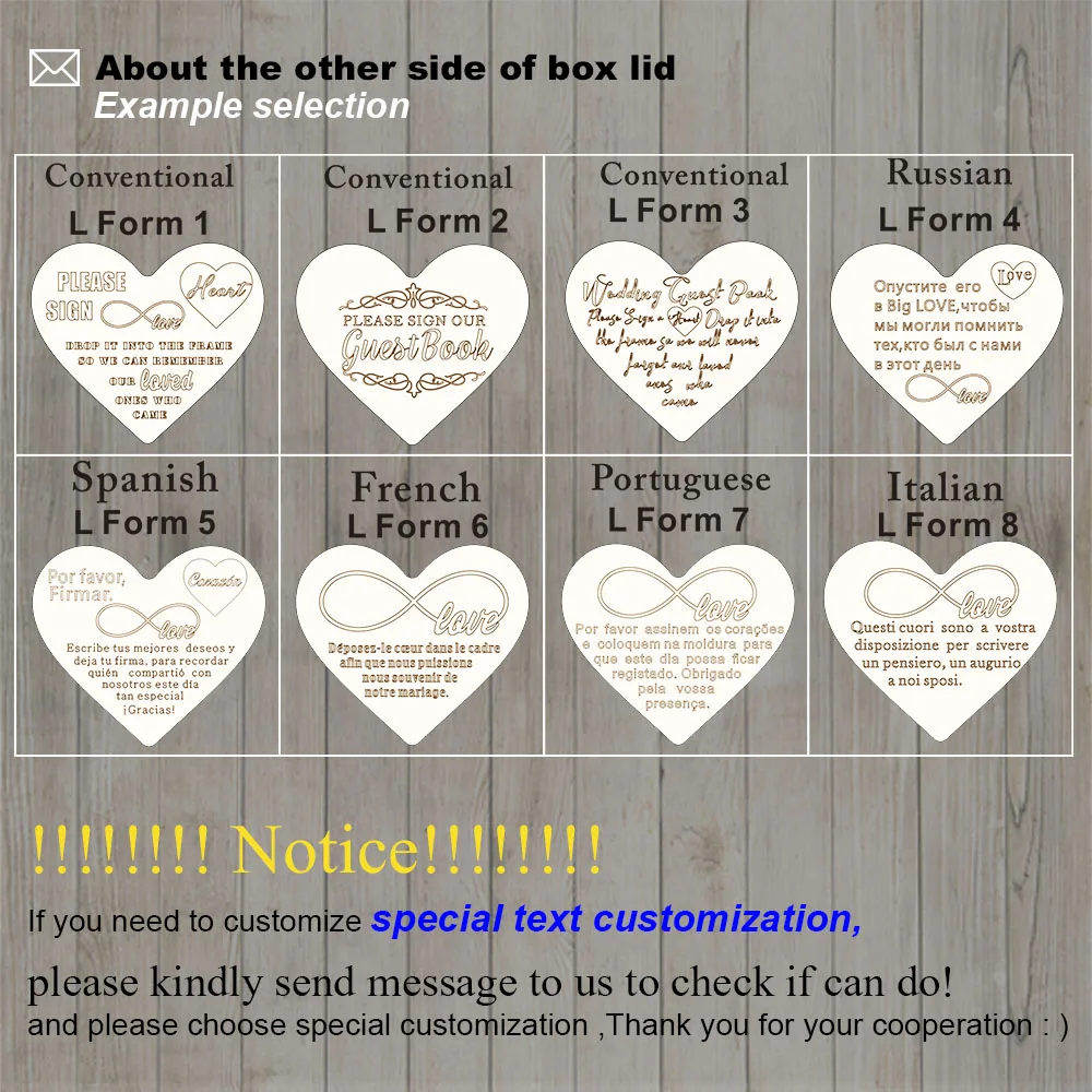 Hearts Unique Wedding Decoration Rustic Sweet Wedding Guest book Wishes Bank Hearts drop box 3D Guest book wooden box