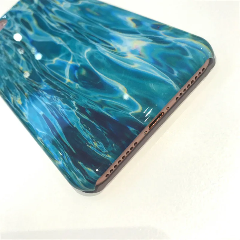 Water Glossy Phone Case For iPhone 6 7 8 Plus Case Cover For iPhone 6 Plus 7Plus 8Plus 6 s Plus 6s Cases Coque Capinha Shell TPU