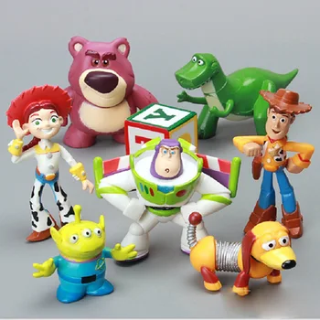 

Toy Story Woody Buzz Lightyear Joan Cusack Spring dog Bulleye Rex Baby Bear Alien Action Figure Doll Model Figurine Figurine