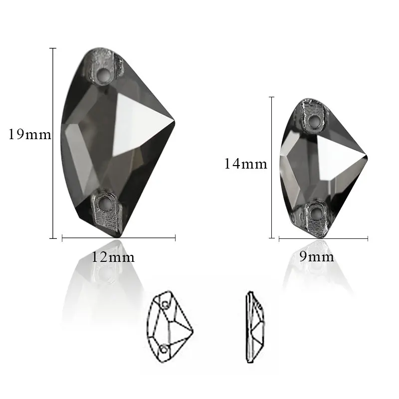 ААААА 9x14 мм, 12x19 мм бутик бусины Галактической формы Кристалл пришить стразы шитье бисера Ювелирных изделий для изготовления платья, украшения ювелирных изделий