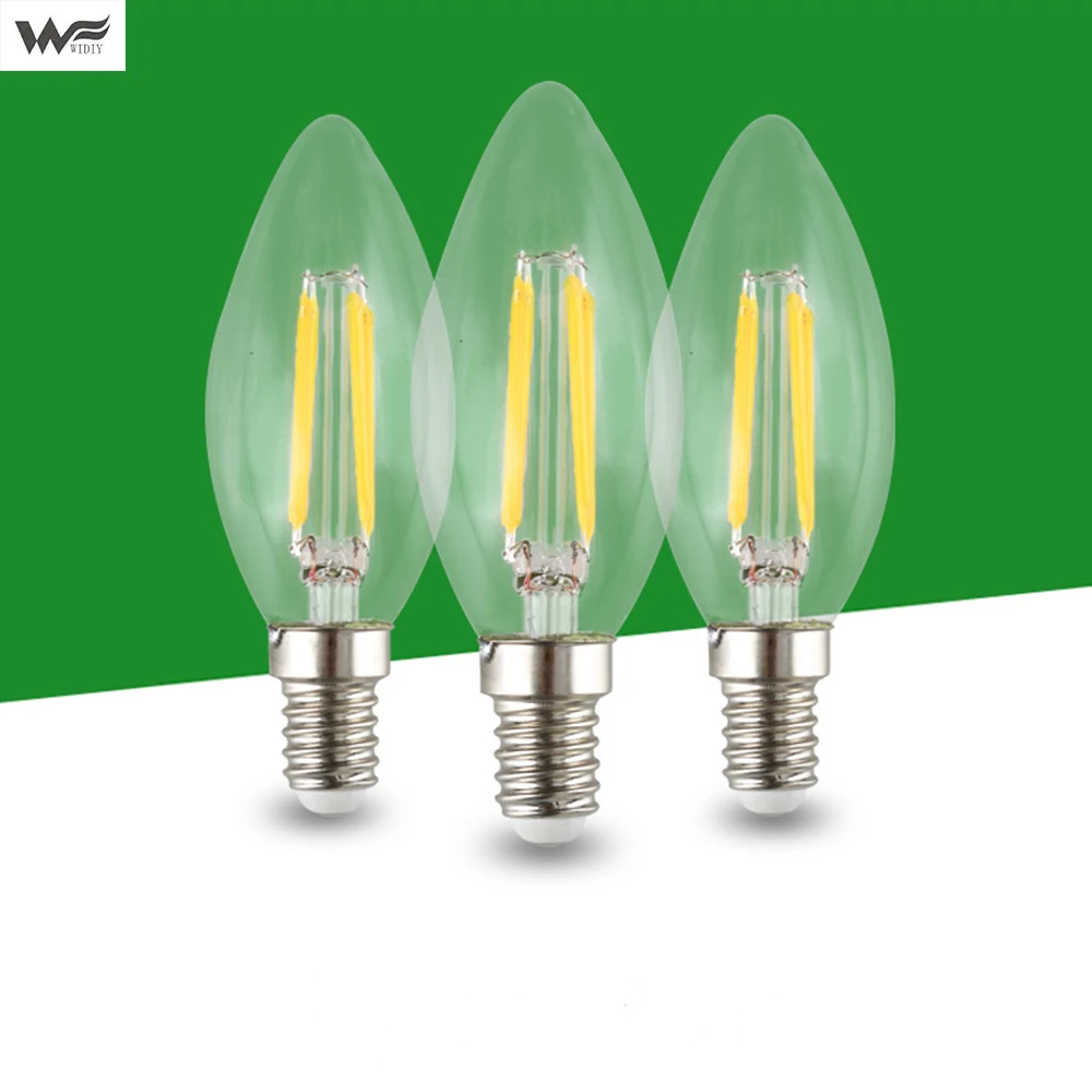 

Led bulb filament lamp retro edison tungsten filament lamp E14 white light warm light 4W 6W candle bulb