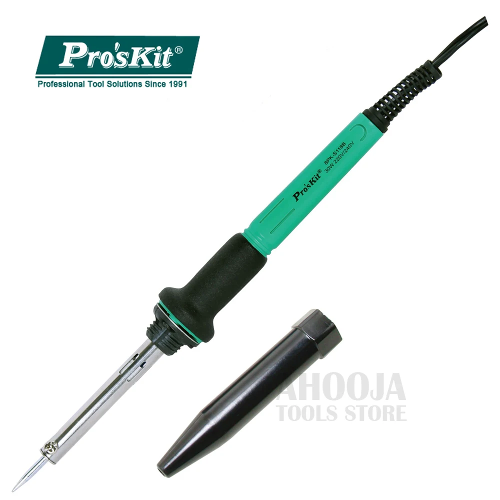 Pro'skit 30 Вт снаружи термоэлектрический паяльник 8PK-S118B-1 устойчивая оксид долговечная электрическая сварочная ручка с теплокожухом