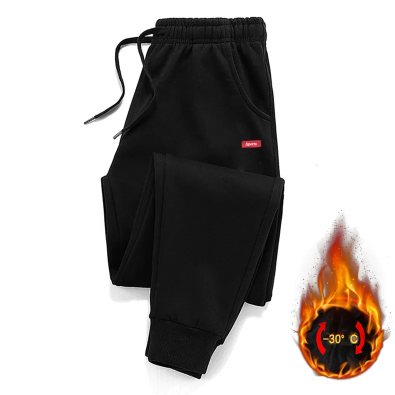 5XL Men's Sweatpants Winter Warm Harem Fleece Pants Male Plus Size Cotton Sports Trousers Jogger Pencil Pants GYMS 2019 Spring 2