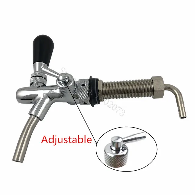 Verstelbare Bier Tap Kraan Flow Control Kraan met 4 inch Schacht Tap