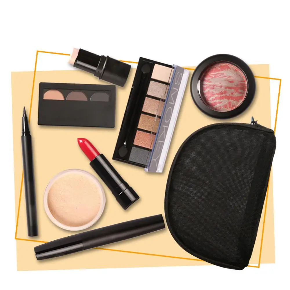 

Makeup Gift Set Lipstick Eyeliner Mascara Eyeshadow Blush Cosmetic with Bag Makeup Tool Kit for girl beauty Beginner gift