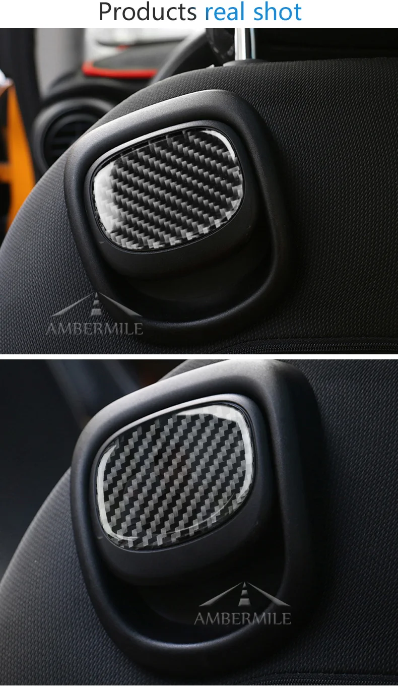 Car Interior Carbon Fiber Seat Handle Stickers Cover Trim Decals for Mini Cooper F55 F56 Accessories Car Styling (6)