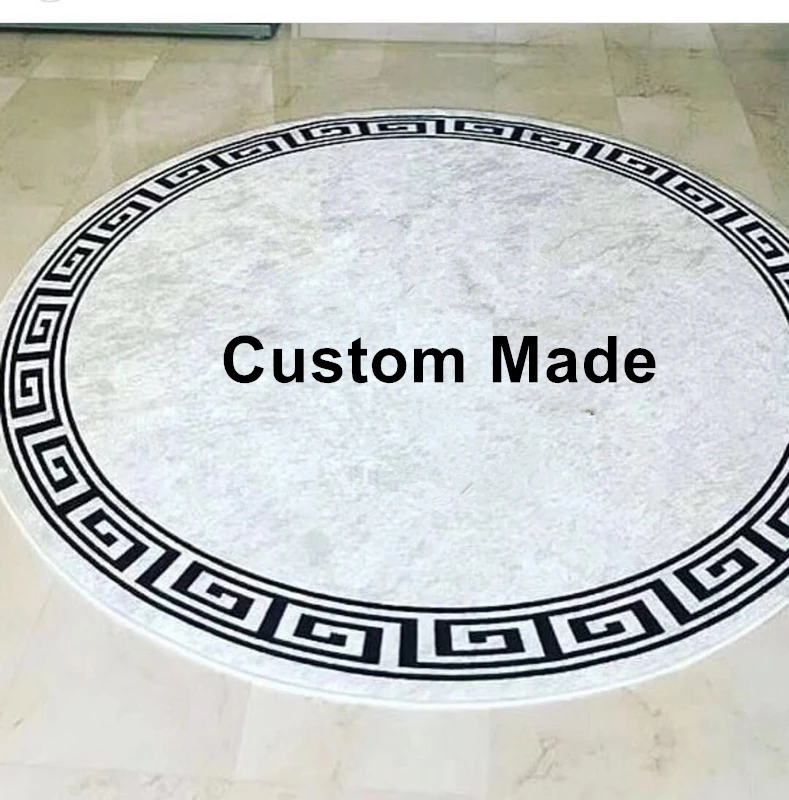

Round Dia 1.5 m High Quality Acrylic Lady Head Brand Logo Carpet Rug for Store Showroom Home Decoration, Can be Customized