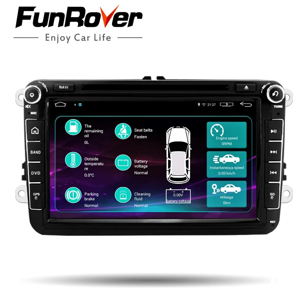 Funrover 2 Din Car DVD player for VW Passat B6 5 Golf mk6 5 Polo Jetta