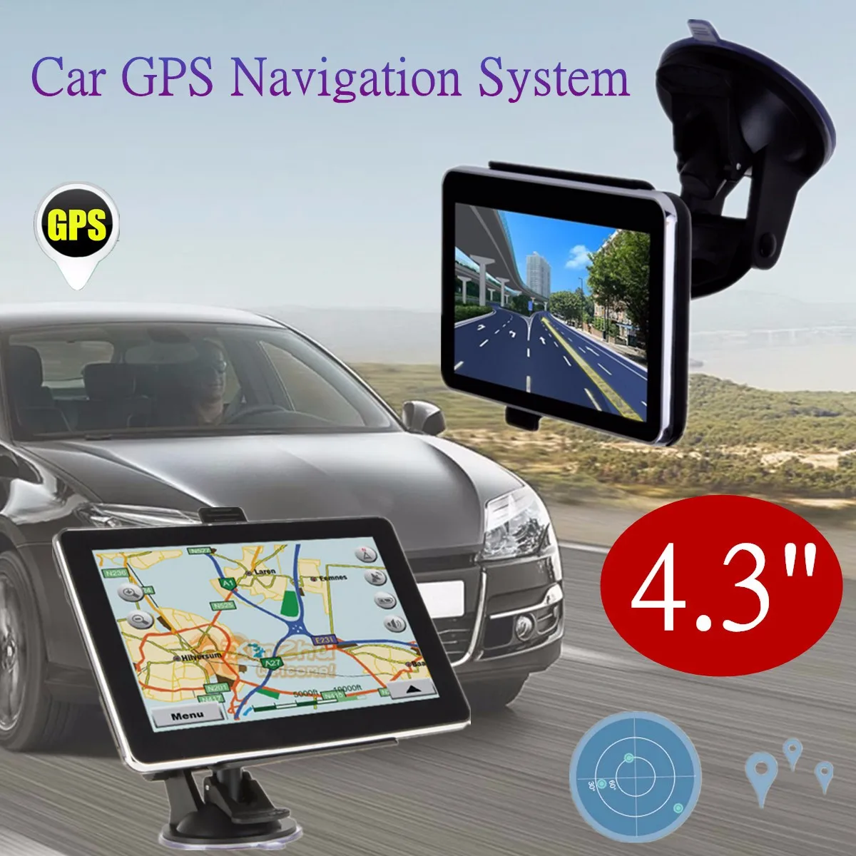 4.3 inch Car GPS Navigation 8GB MP3/MP4 Player Automobile Navigator FM Radio Europe & UK Free Map Vehicle gps Truck Map Sat Nav 4.3 inch Car GPS Navigation 8GB MP3/MP4 Player Automobile Navigator FM Radio Europe & UK Free Map Vehicle gps Truck Map Sat Nav