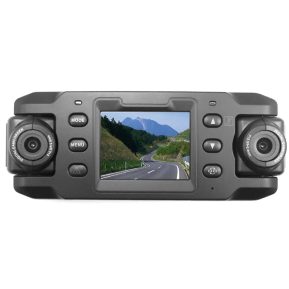 

New Dual Lens Car Camera X8000 with GPS Full HD 1080P G-sensor Dual 180 degree rotating lens Vehicle DVR Dash Cam Recorder