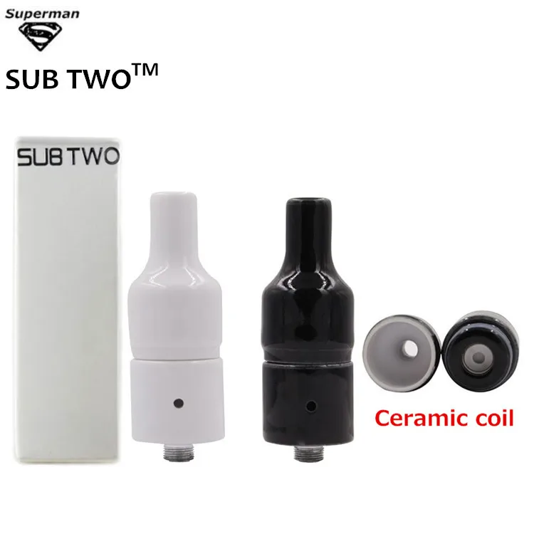 

2019 Newest hot selling 2pcs ceramic coil donut atomizer Electronic cigarette tank for Wax Ceramic atomizer fit 510 vaporizer