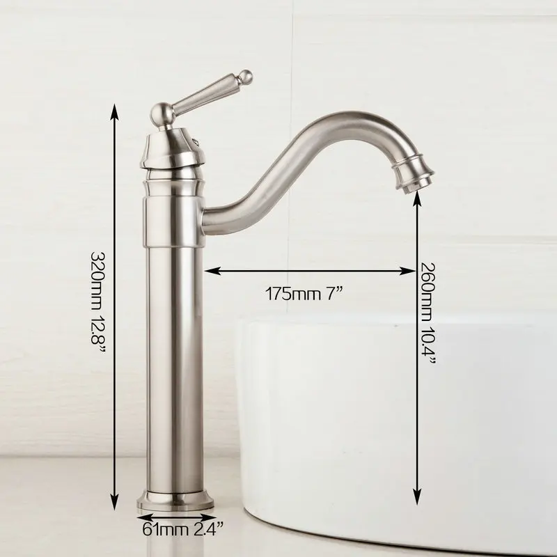 Billig KEMAIDI Bad Waschen BasinSwivel 360 ORB Antike Messing Gedreht Dampf Auslauf Deck Montiert Hohe Sink Mischbatterie Wasserhahn