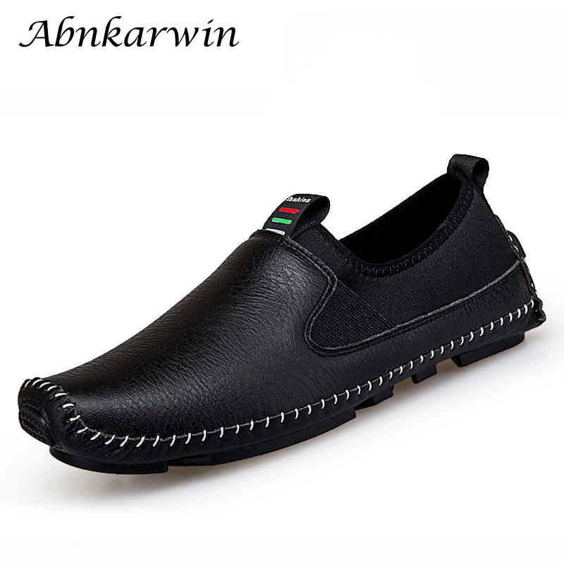 New Band 2019 Casual Shoes Men Breathable Handmade Leather Fashion Slip On Driving Comfortable Soft Loafers Flats huismerk kopen in de aanbieding New Band 2019 Casual Shoes Men Breathable Handmade Leather Fashion Slip On Driving Comfortable Soft Loafers Flats huismerk kopen in de aanbieding
