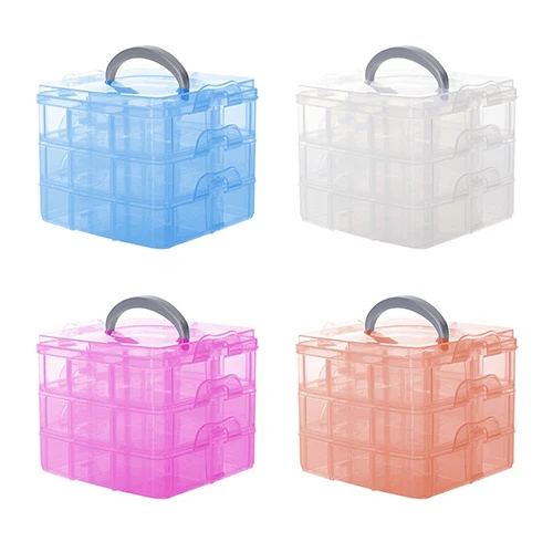 plastic tiered storage boxes