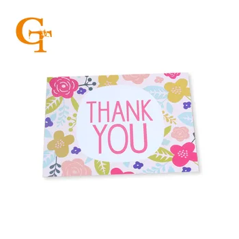 

With Flowers Rectangular Gift Thank You Cards,Festival Gift New Year Thank You Paper Cards, Thank You Wedding Paper Gift Cards